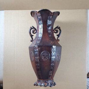 Metal Vase with the look of Leather